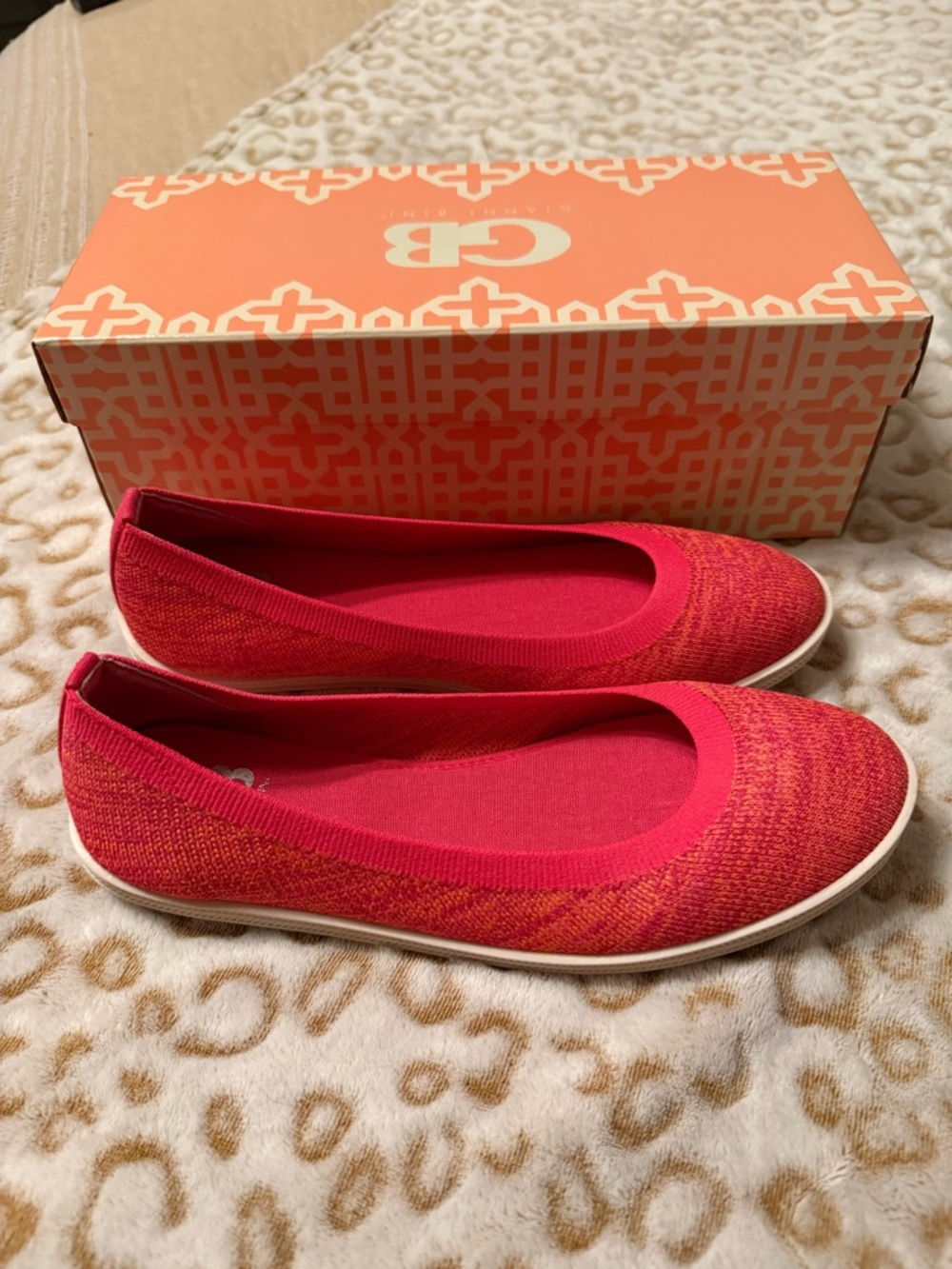 Gianni Bini Pink Knit Ballet Flats